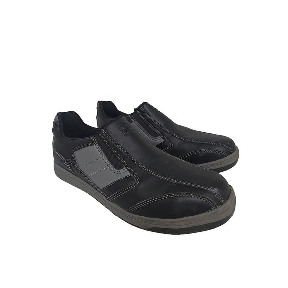 DAKOTA Men's 3811 Steel Toe Steel Plate Slip-On Shoes Black/Gray 10M - Picture 1 of 8